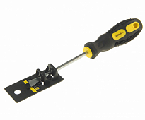 Отвертка шлицевая SL5.5х100мм Ø5мм магнитная с противоскользящей ручкой (с держателем ) ER-7DA-06H Э